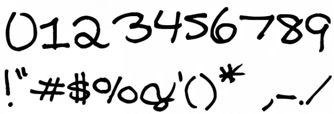 Farewell My Black Balloon Font OTHER CHARS