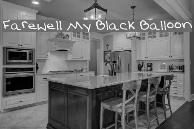 Farewell My Black Balloon Font examples