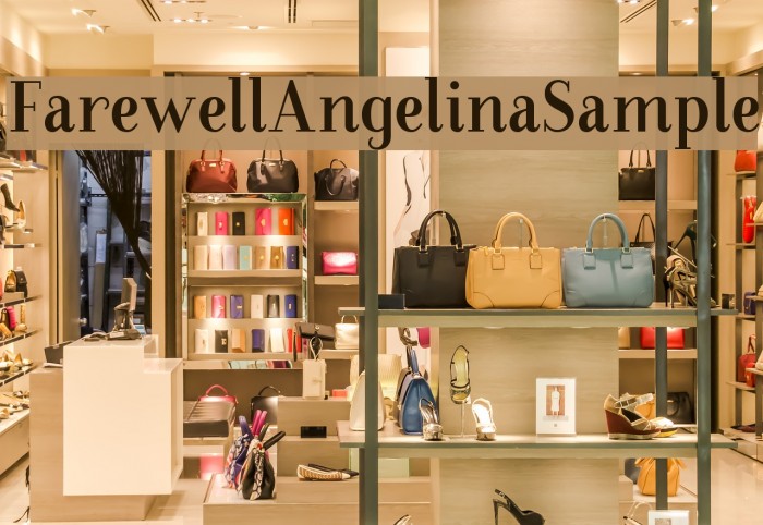 FarewellAngelinaSample Font examples