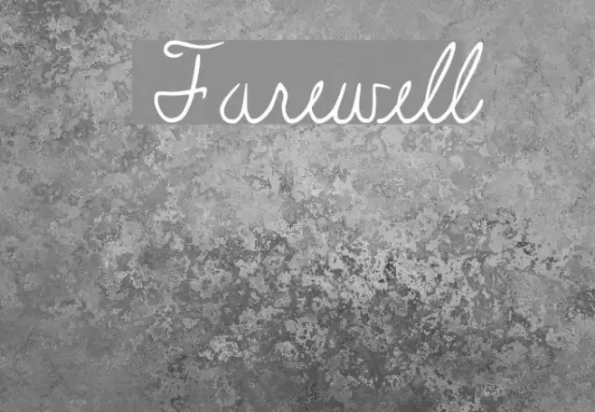 Farewell Font examples