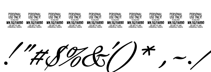 FargoItalicPERSONALUSE Font OTHER CHARS