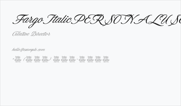 FargoItalicPERSONALUSE Business Card