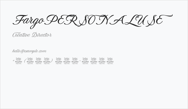 FargoPERSONALUSE Business Card