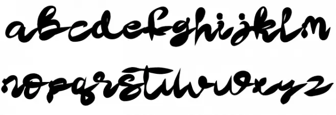 Farisha Shooters Schriftart Kleinbuchstaben