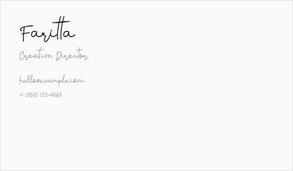 Faritta Business Card
