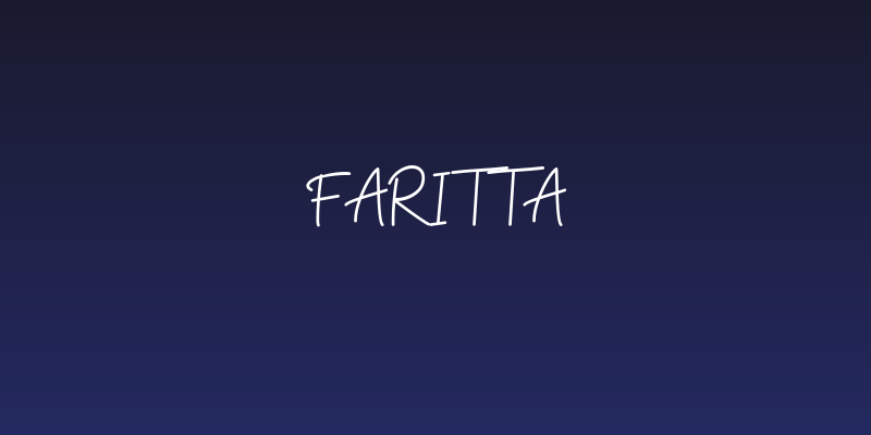 Faritta Social Header