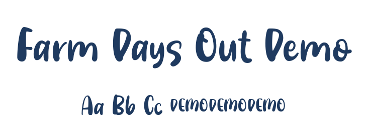 Farm Days Out Demo Font Preview