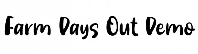Farm Days Out Demo Font