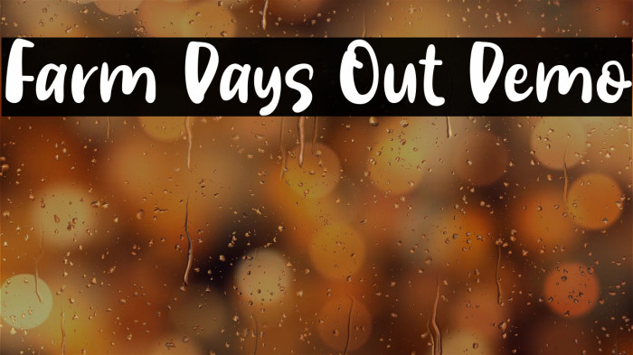 Farm Days Out Demo Example 1