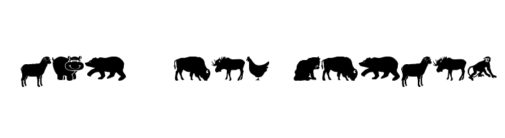 Farm & Wild Animals Font