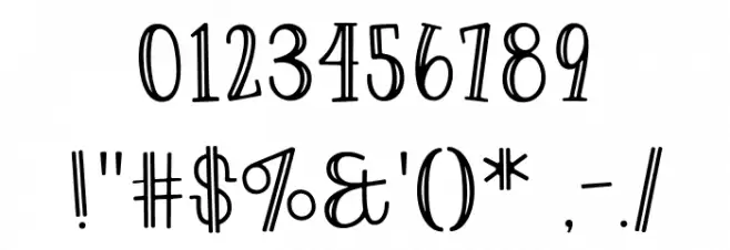 Farm to Market Fancy Font OTHER CHARS