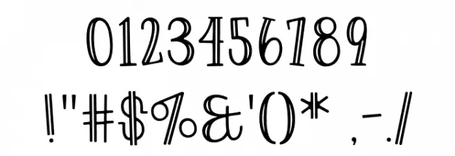 Farm to Market Fancy Font OTHER CHARS