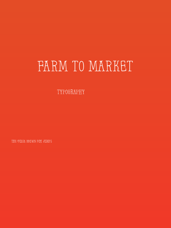 Farm to Market Poster