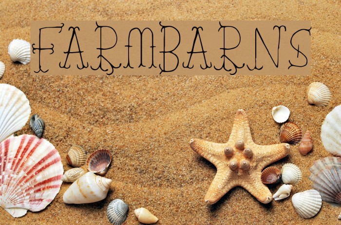 FarmBarns Font examples