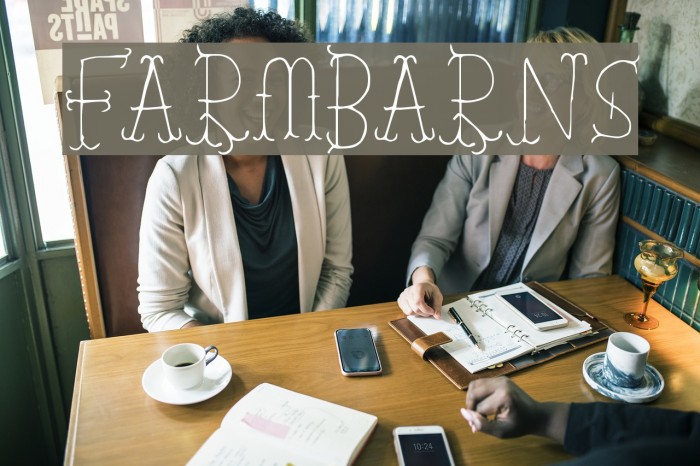 FarmBarns Font examples