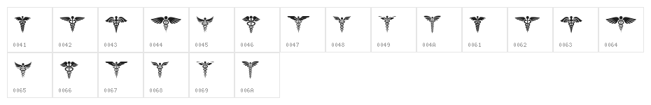 Farmacy Regular Character Map