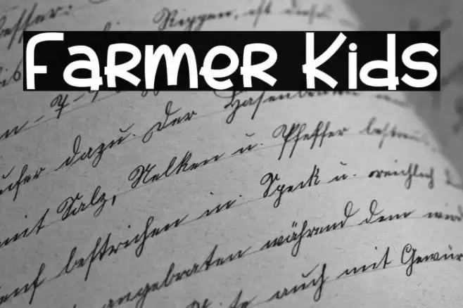 Farmer Kids Font examples