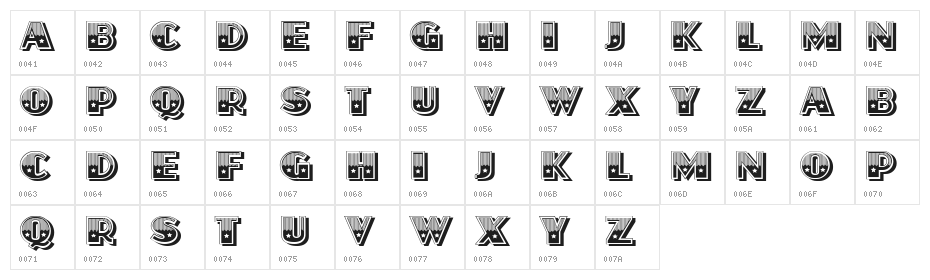 Farmers Market Regular Character Map
