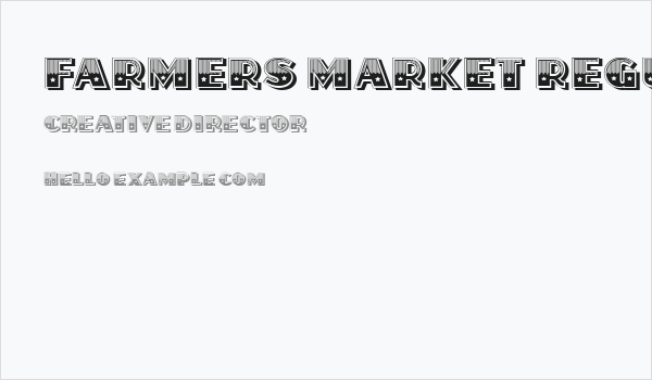 Farmers Market Regular Business Card