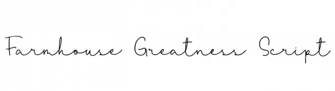 Farmhouse Greatness Script  baixar fontes gratis