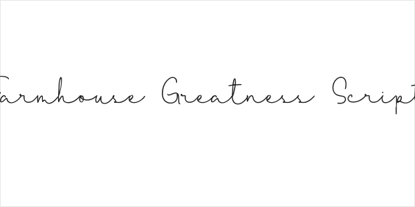 Farmhouse Greatness Script Logo