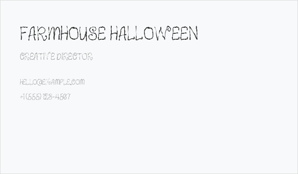 Farmhouse Halloween Business Card