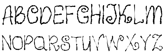 Farmhouse Halloween Font Litere mici