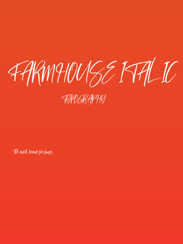 Farmhouse Italic Poster