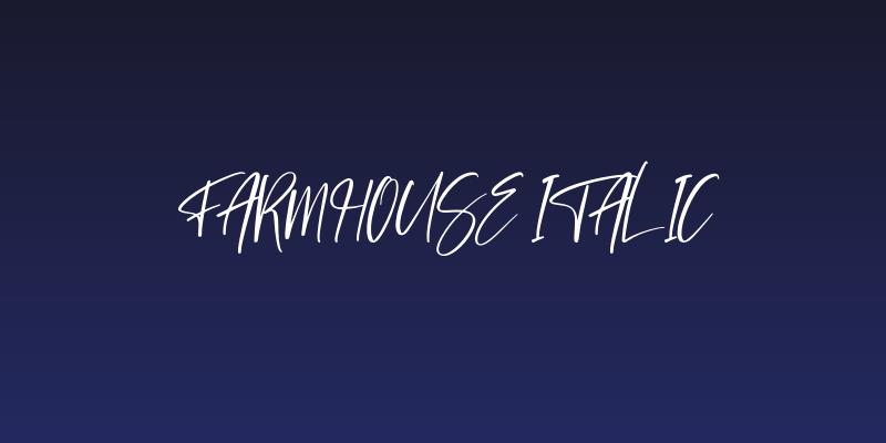 Farmhouse Italic Social Header