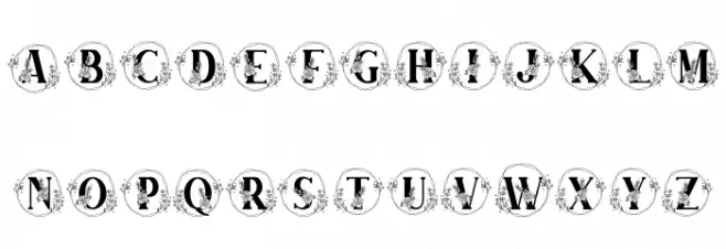 Farmhouse Monogram Schriftart Groß