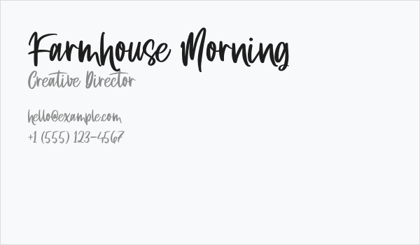 Farmhouse Morning Business Card