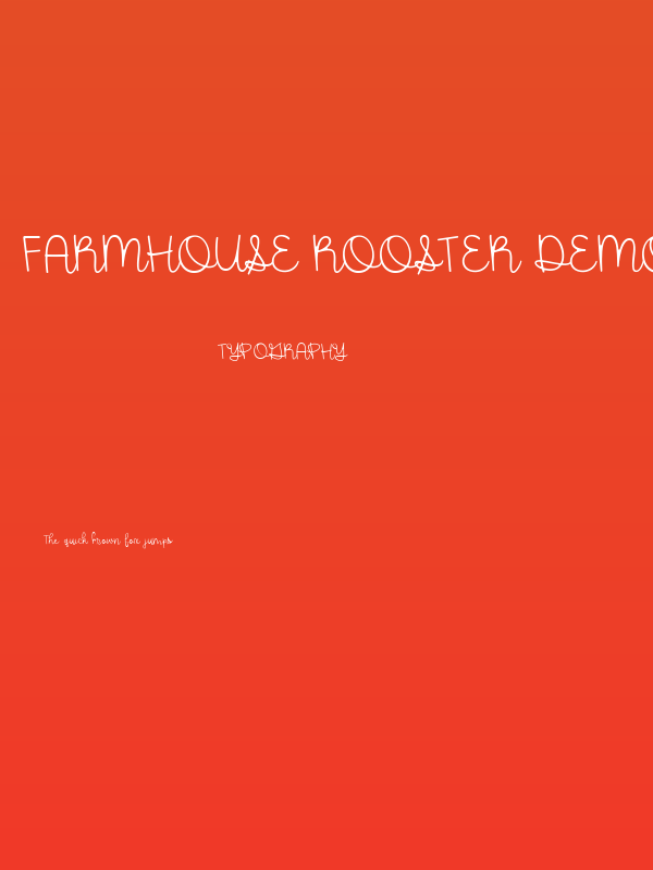 Farmhouse Rooster Demo Poster