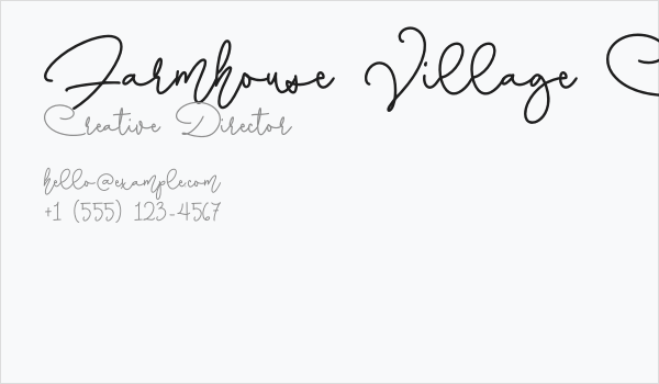 Farmhouse Village C Business Card