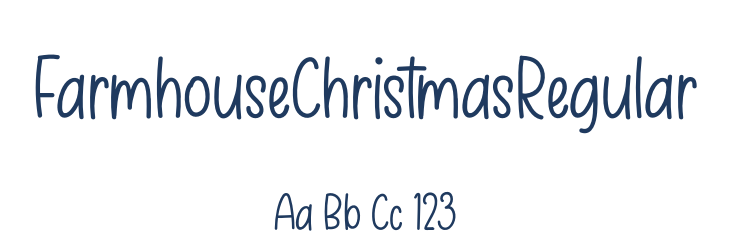 FarmhouseChristmasRegular Font Preview
