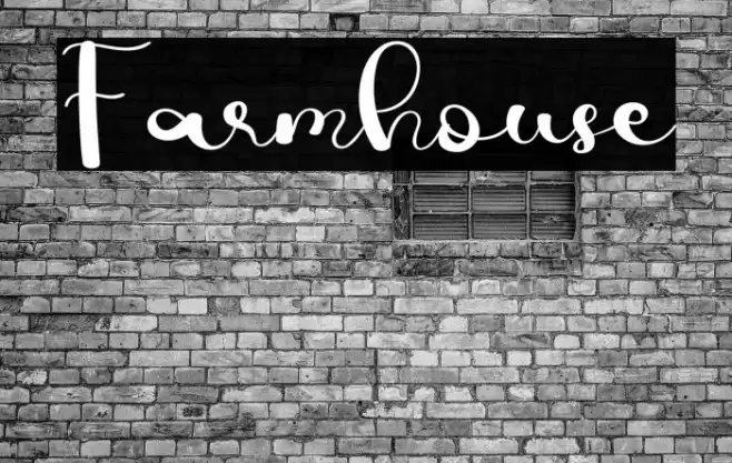 Farmhouse Font examples