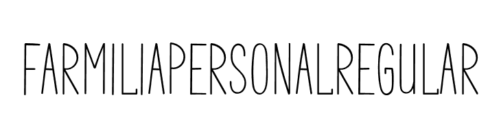 FarmiliaPERSONAlRegular  font caratteri gratis