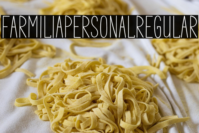 FarmiliaPERSONAlRegular Example 1