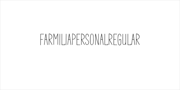 FarmiliaPERSONAlRegular Logo