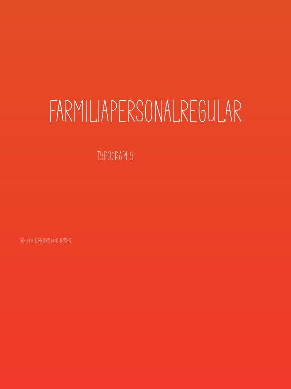 FarmiliaPERSONAlRegular Poster