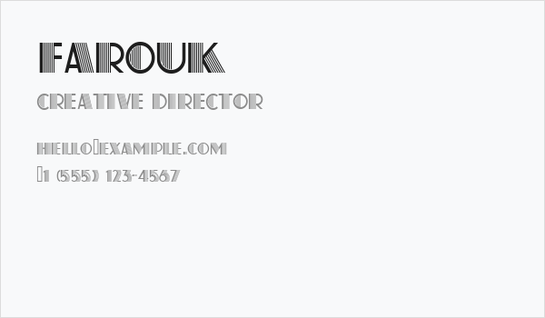 Farouk Business Card