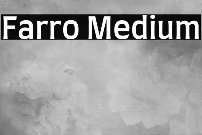 Farro Medium Font examples