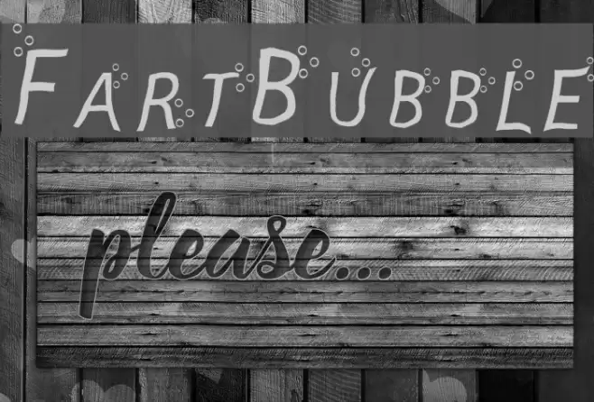Fart Bubble Font examples
