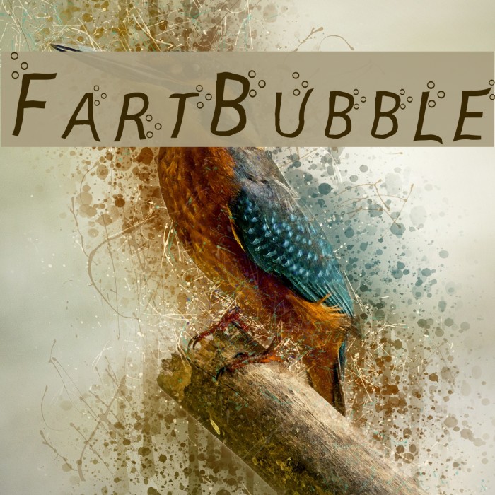 Fart Bubble Font examples