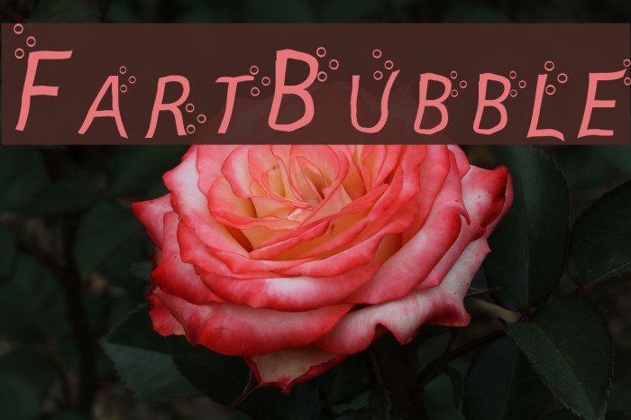 Fart Bubble Font examples