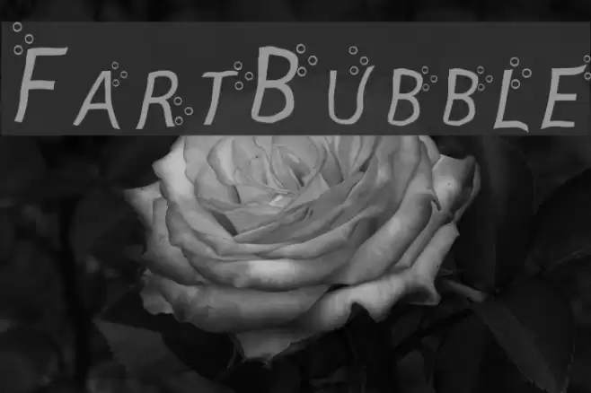 Fart Bubble Font examples