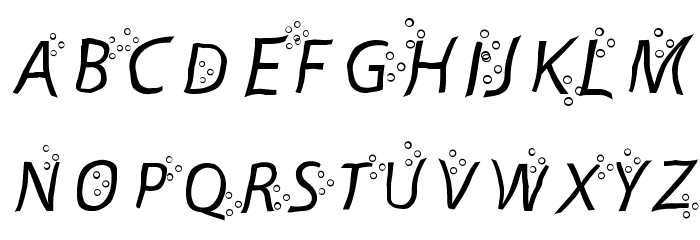Fart Bubble Font LOWERCASE