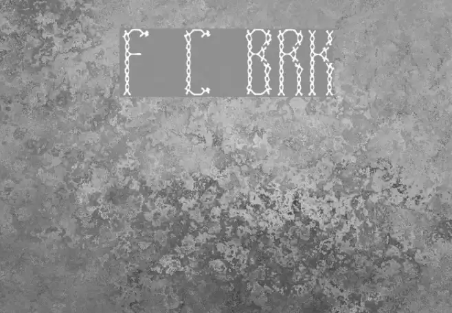 Fascii Cross BRK Schriftart examples