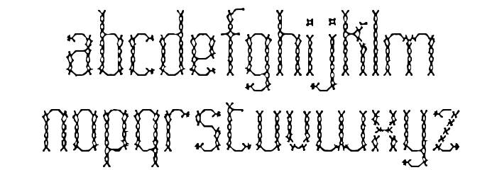 Fascii Cross BRK Font LOWERCASE
