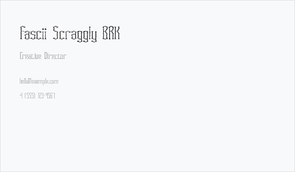 Fascii Scraggly BRK Business Card