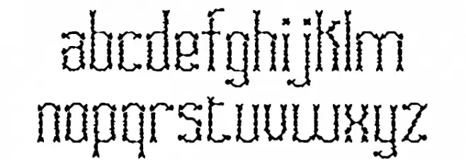 Fascii Scraggly BRK 字体 小写